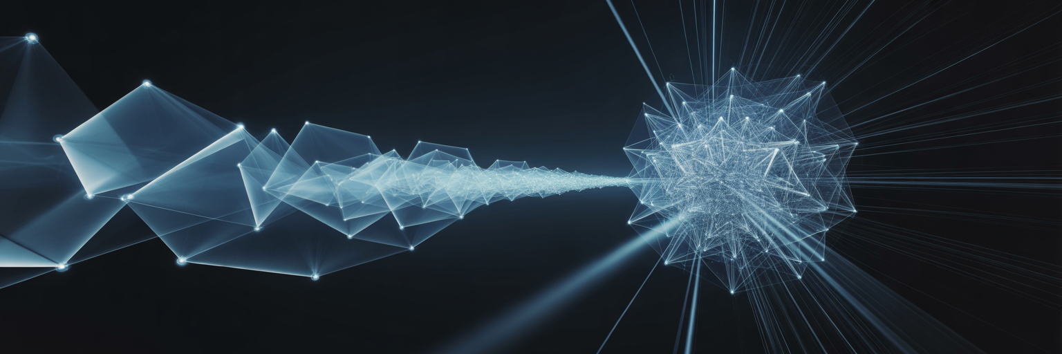 Data points flowing into central analytics hub.