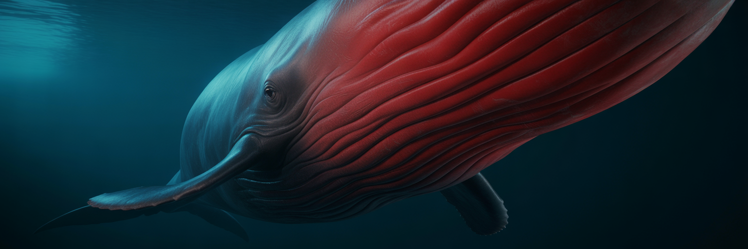 Deep red muscle tissue of diving whale