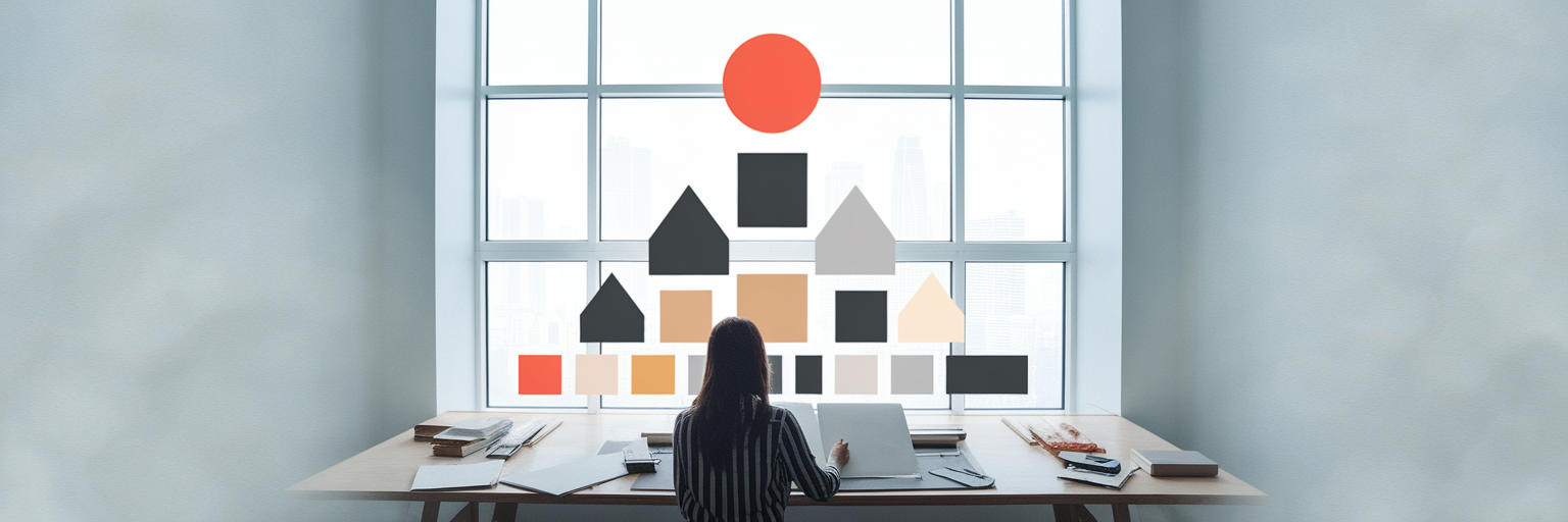 Designer creating a visual hierarchy.