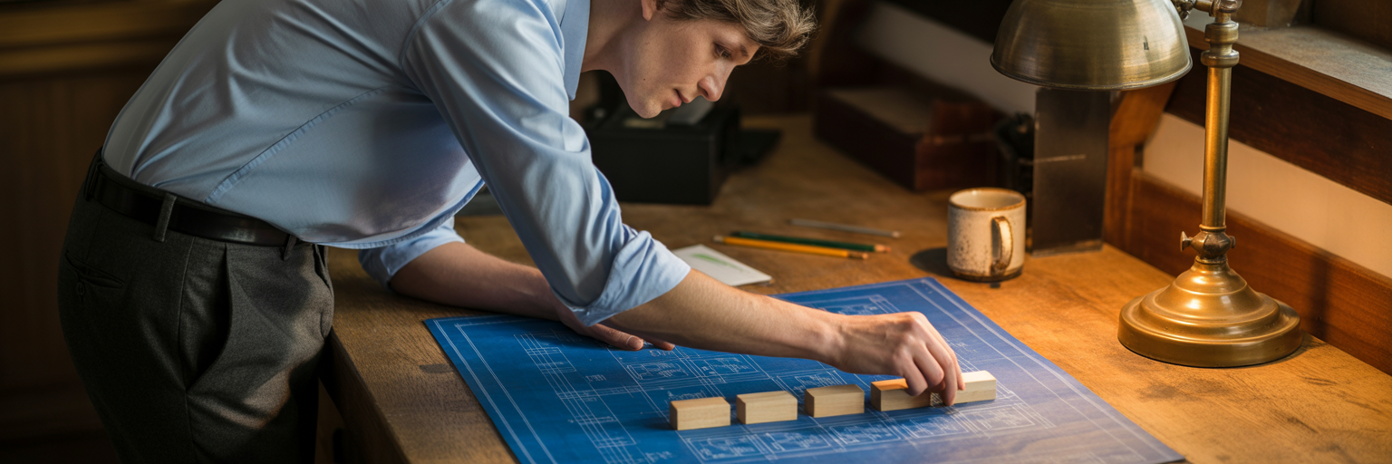 Designing intuitive website navigation blueprint.