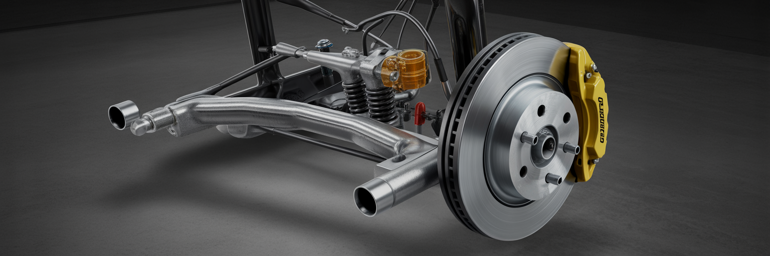 Diagram of a car's hydraulic braking system