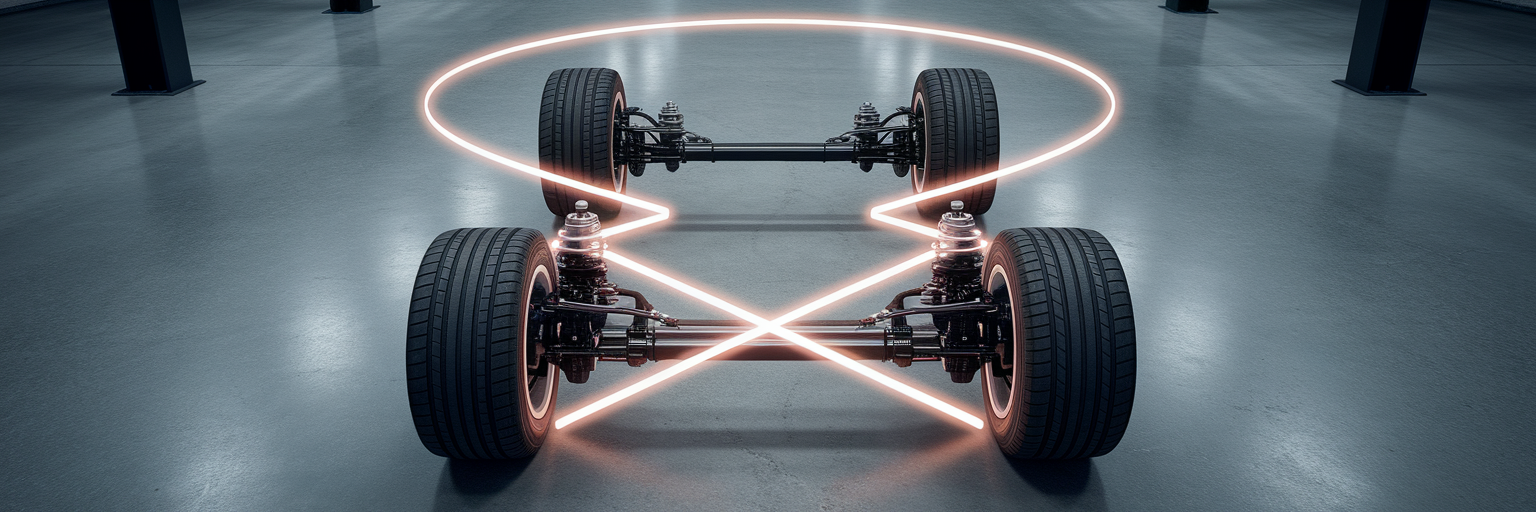 Diagram of a tire rotation pattern