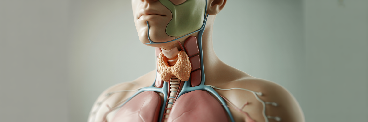 Diagram of human endocrine system thyroid gland
