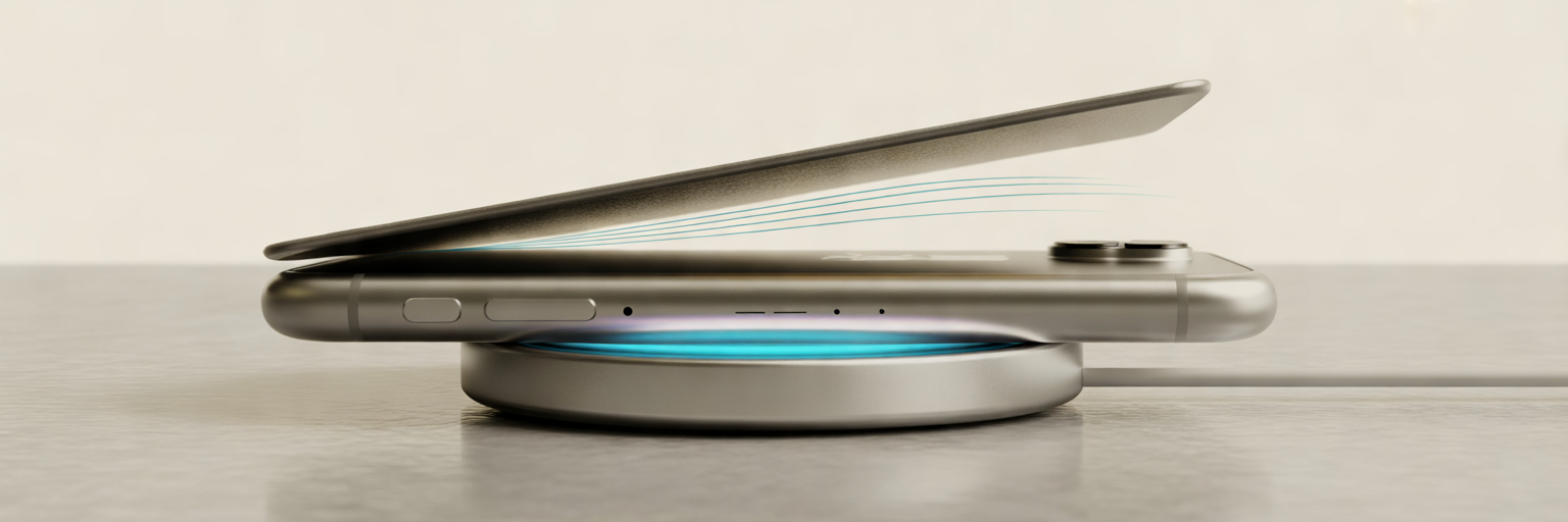Diagram of wireless charging field interference.