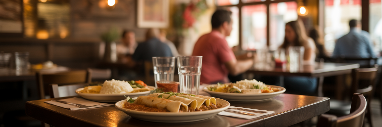 Dinner table at a local Peoria restaurant.