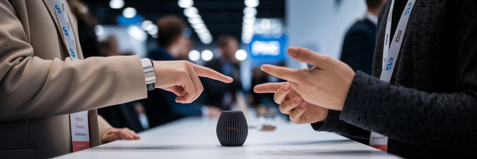 Dirigeant de PME découvrant une solution IA.