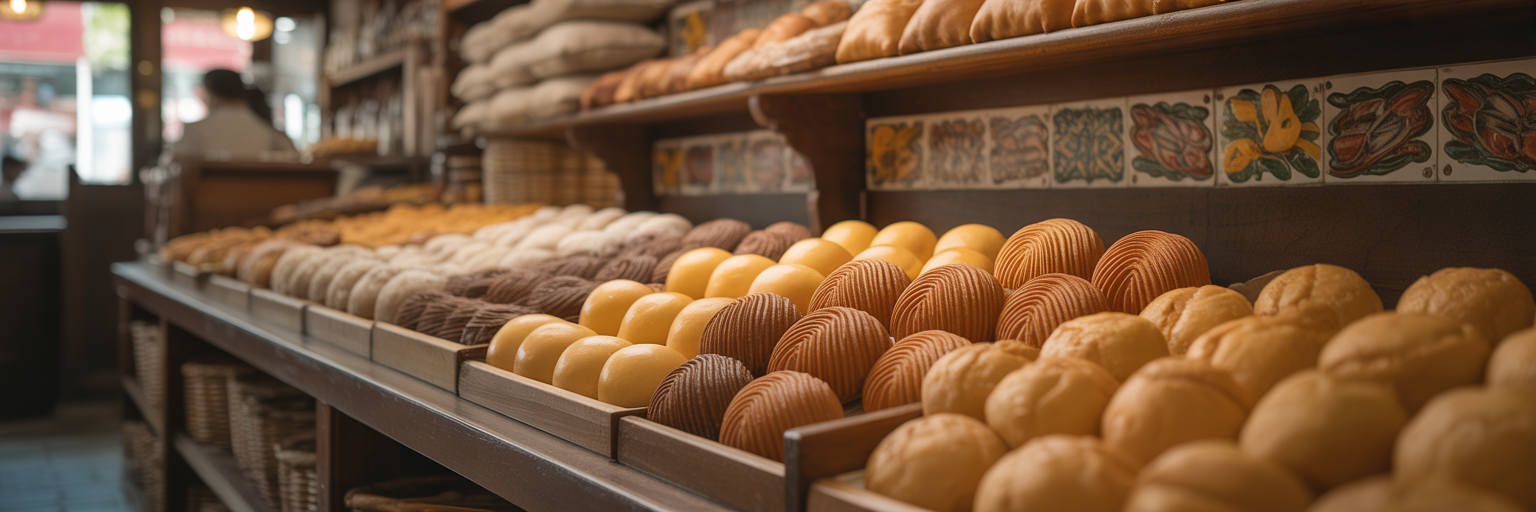 Display case of pan dulce