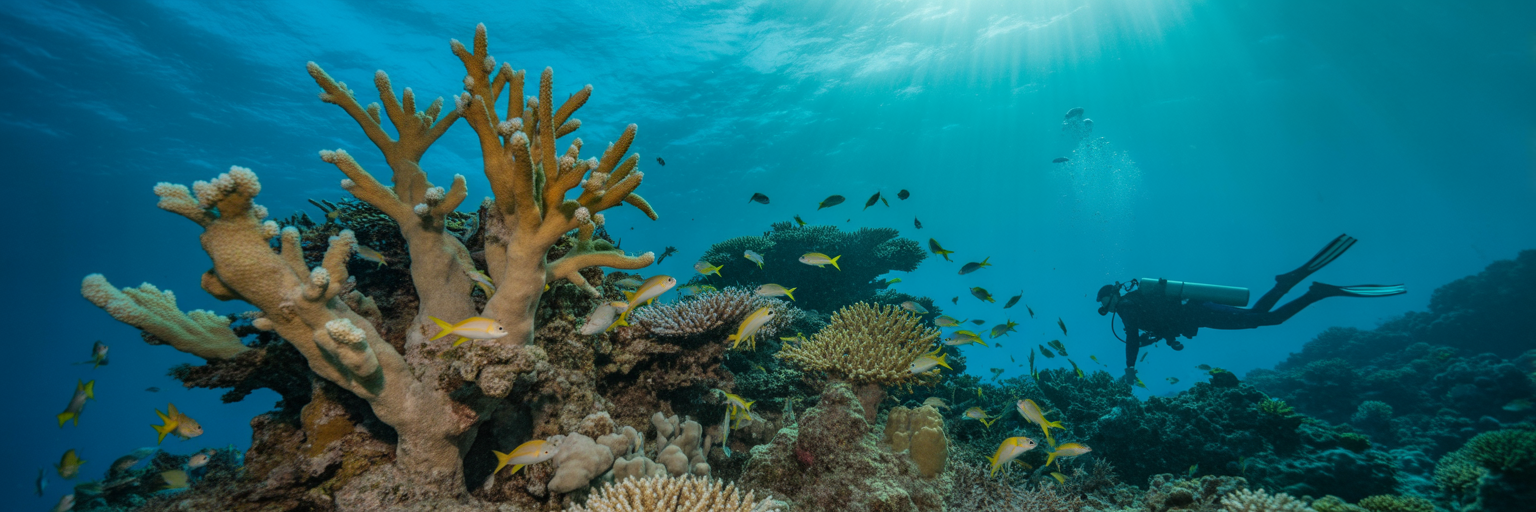 Diver practicing reef conservation in Florida