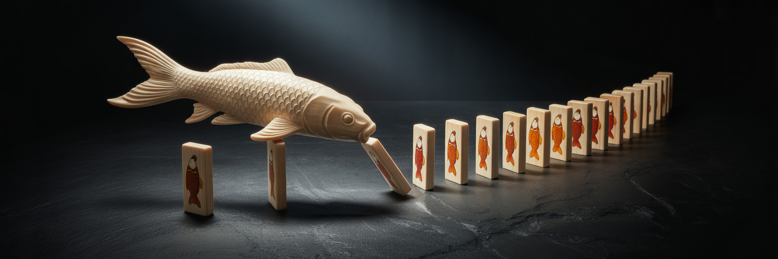 Domino effect in clownfish hierarchy.