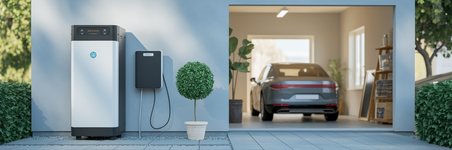 Domowy magazyn energii i falownik fotowoltaiczny.