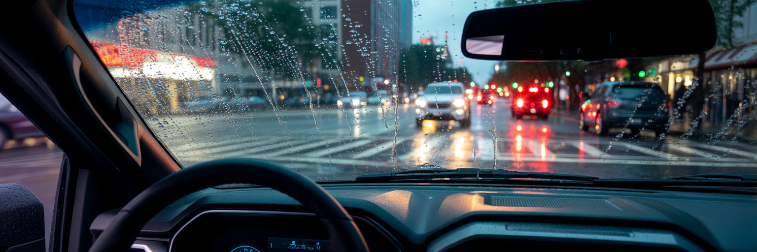 Driving a 2026 F-150 in rainy city conditions
