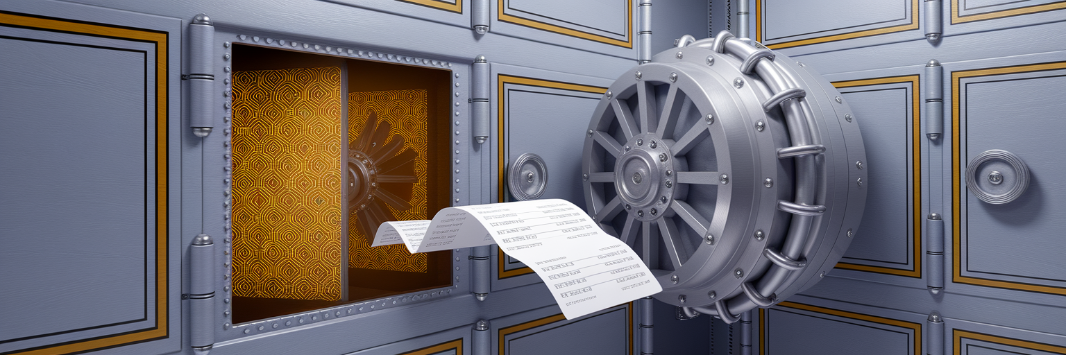 Encrypted receipt stored in secure vault.