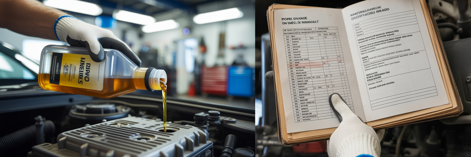 Engine oil change and vehicle maintenance schedule