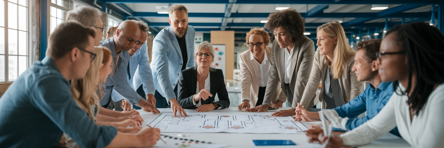 Équipe en formation sur l'intelligence artificielle en entreprise.