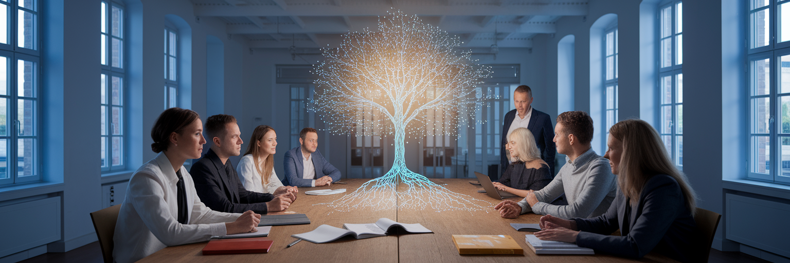 Équipe utilisant une base de connaissances centralisée.