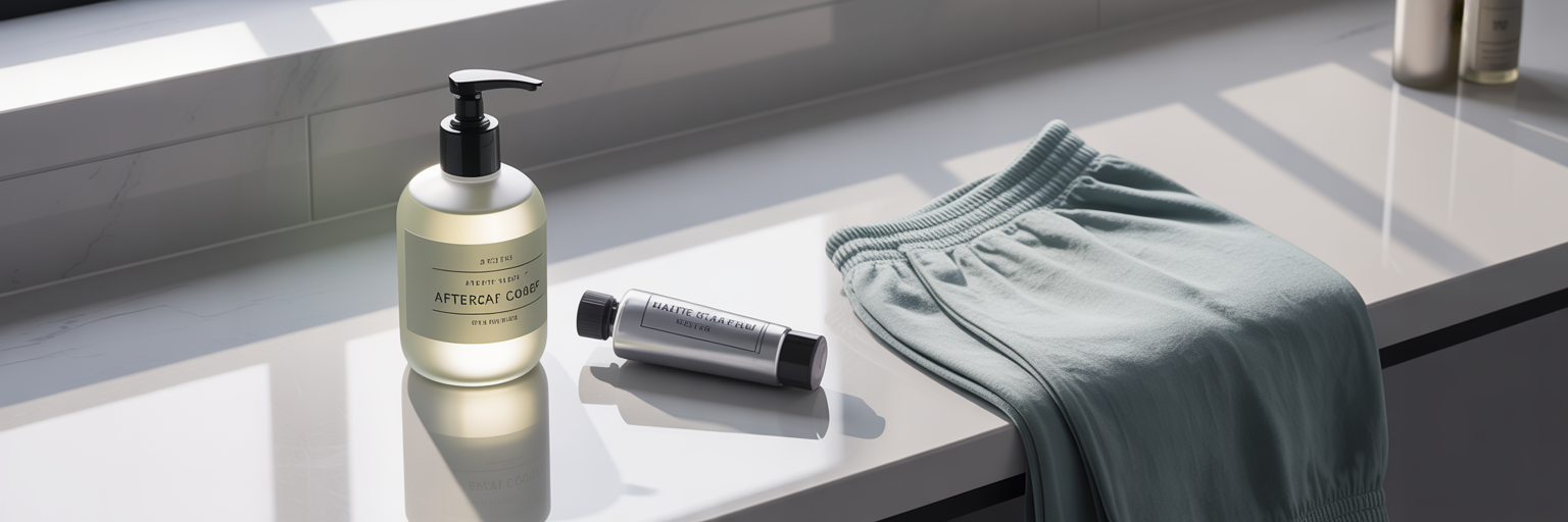 Essential aftercare products for tattoo healing.