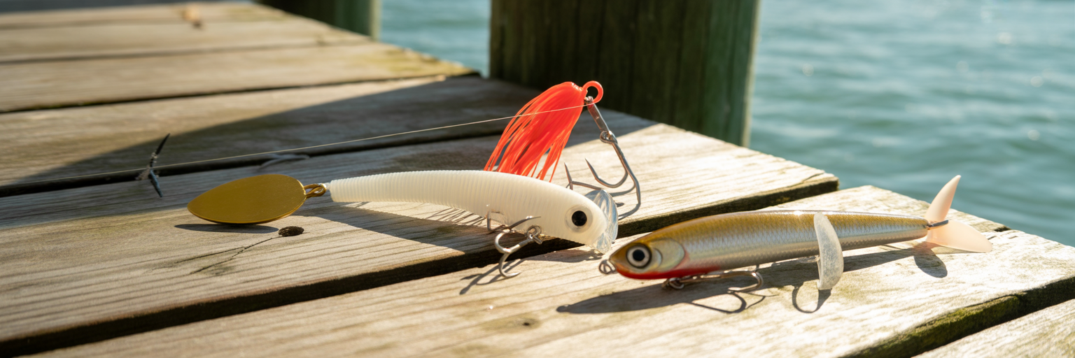 Essential Florida inshore fishing lures.