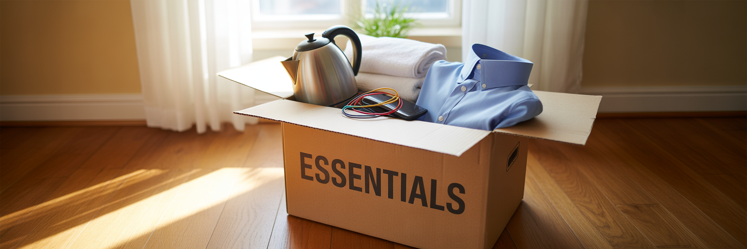 Essentials box for a house move.