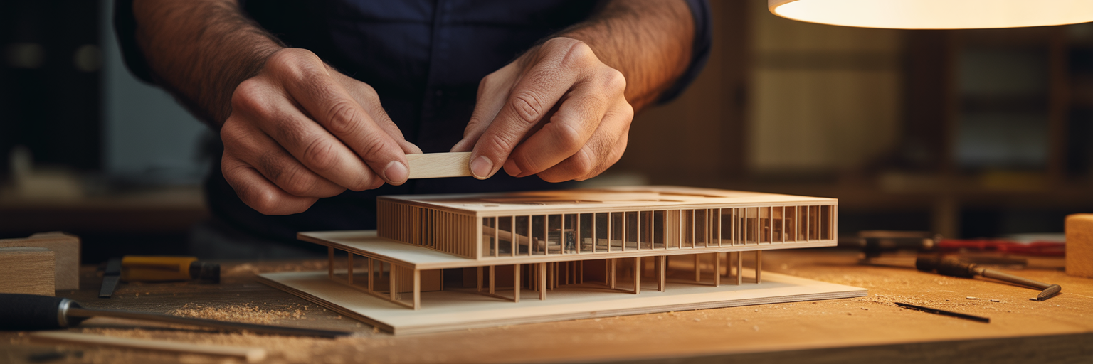 Final piece placed in architectural model.