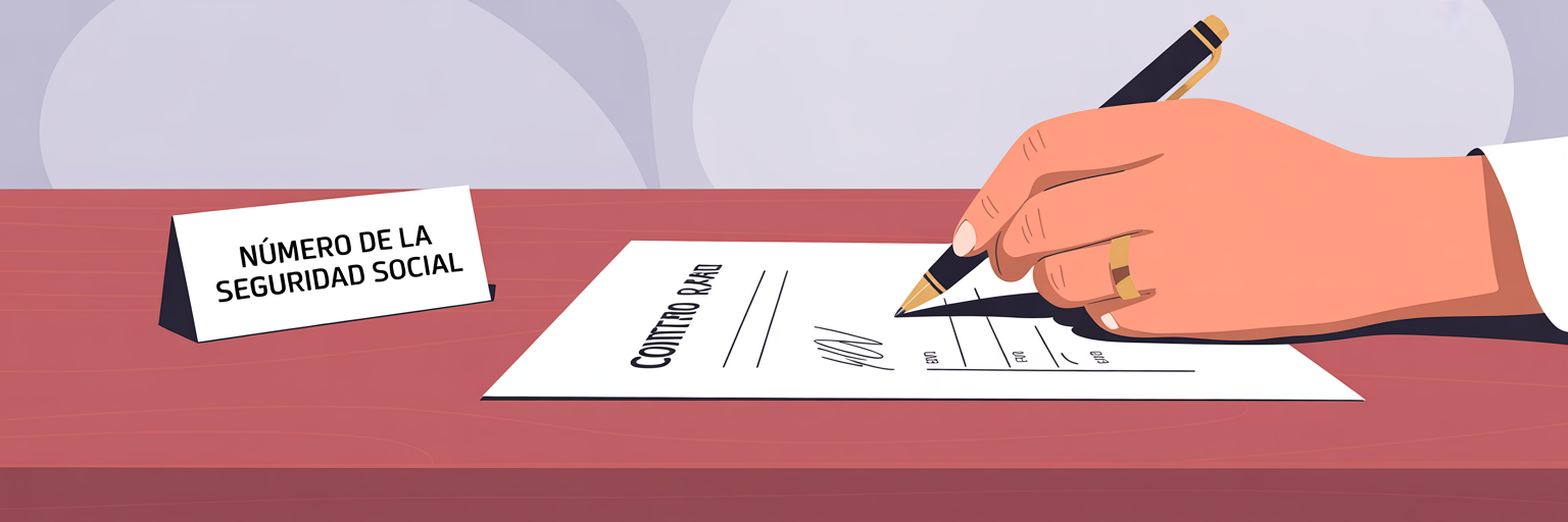 Firma de contrato de trabajo en España.
