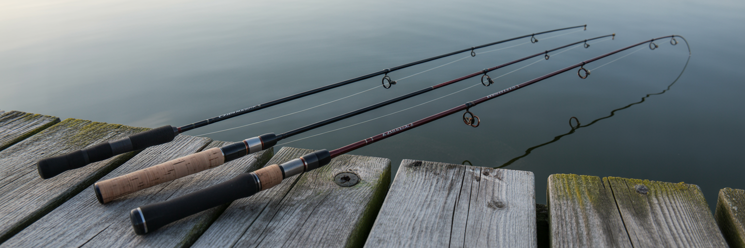Fishing rod action and power comparison.