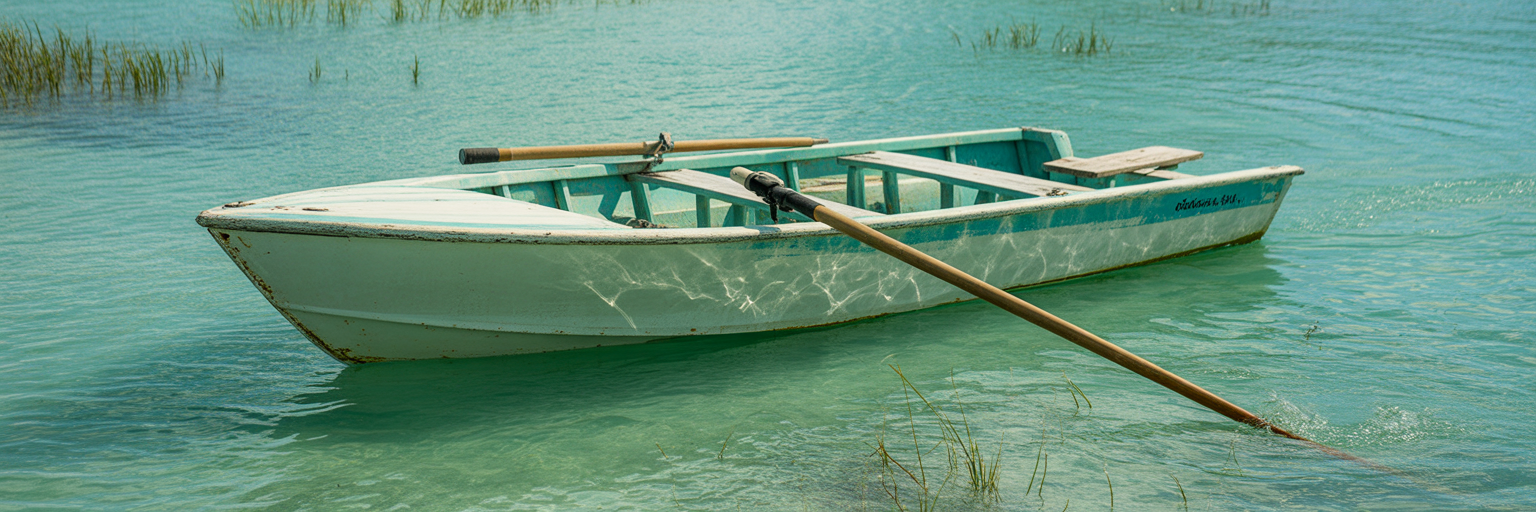 Flats fishing boat in Florida Keys.