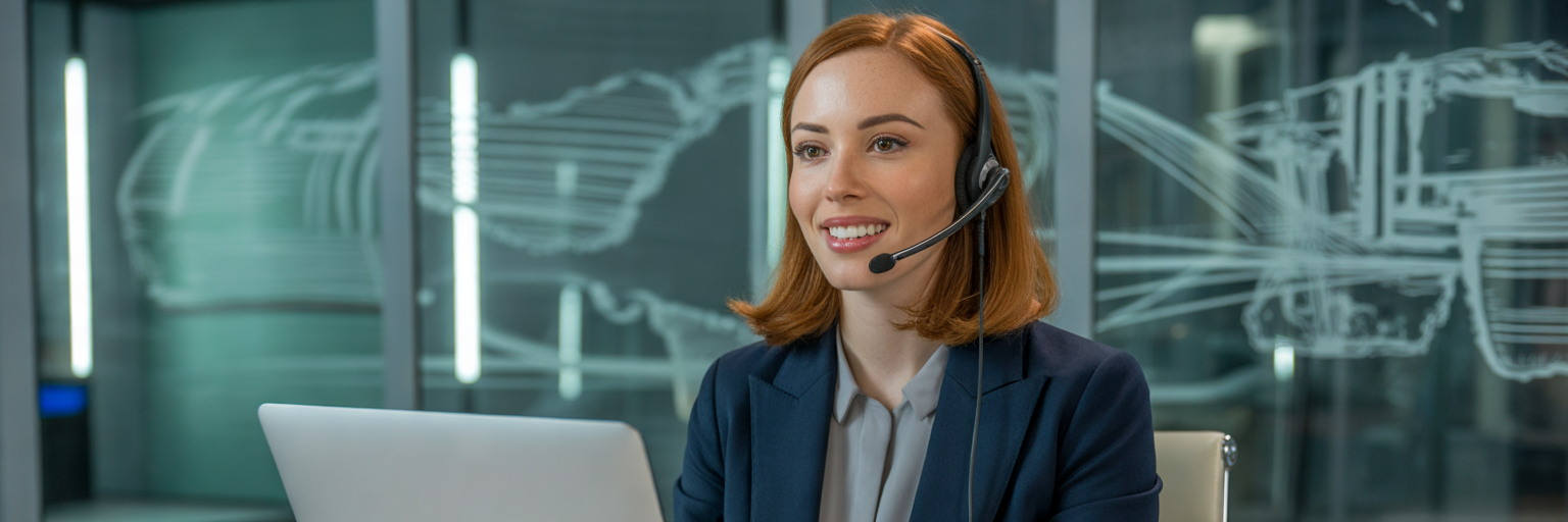 Freight forwarder providing multilingual customer support.