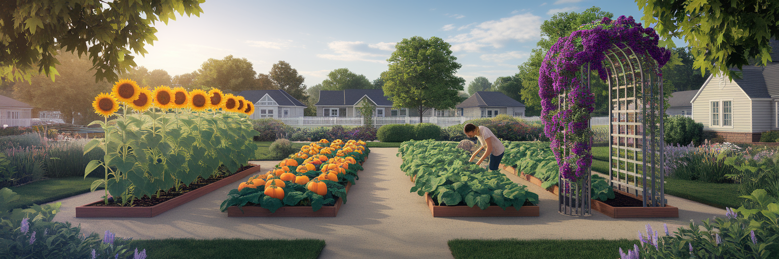 Garden with diverse plants symbolizing ad formats.