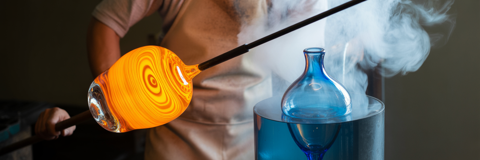 Glassblowing metaphor for contrast therapy.