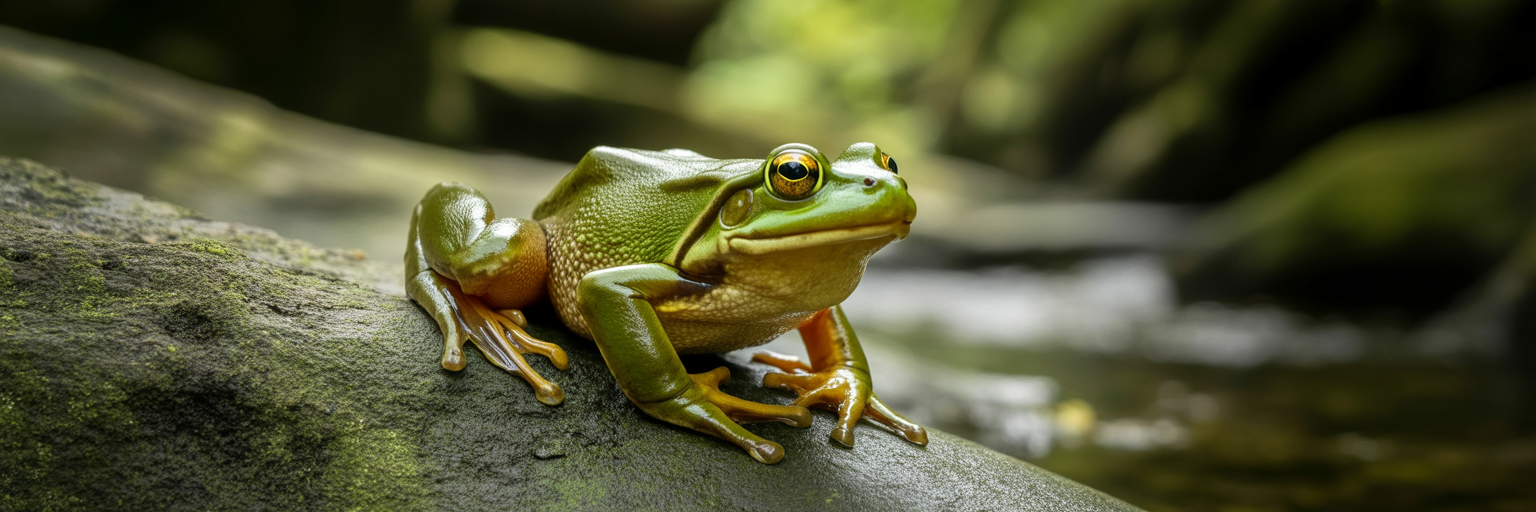 Hairy frog displaying its defensive bone claws.