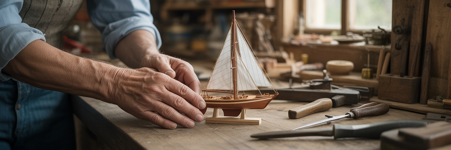 Hands working together restoring wooden object.