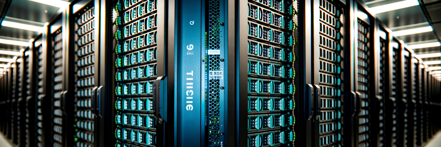 High-performance server rack in Australian data centre.