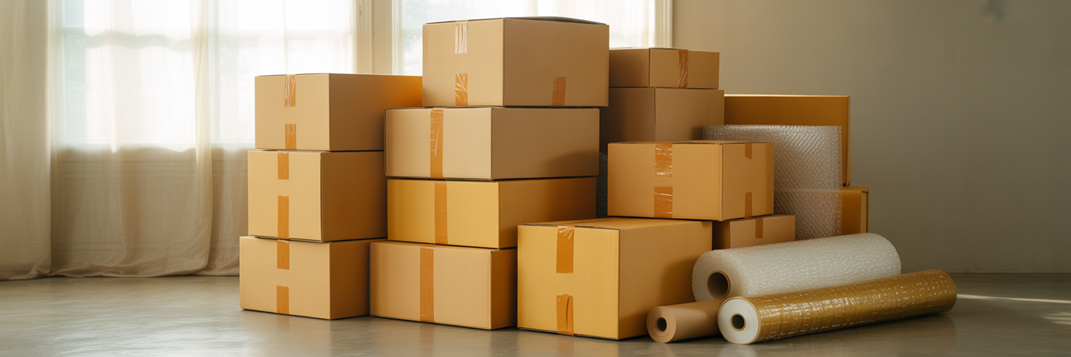 High-quality packing materials for moving.