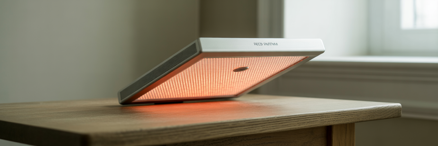 High-quality red light therapy device on table