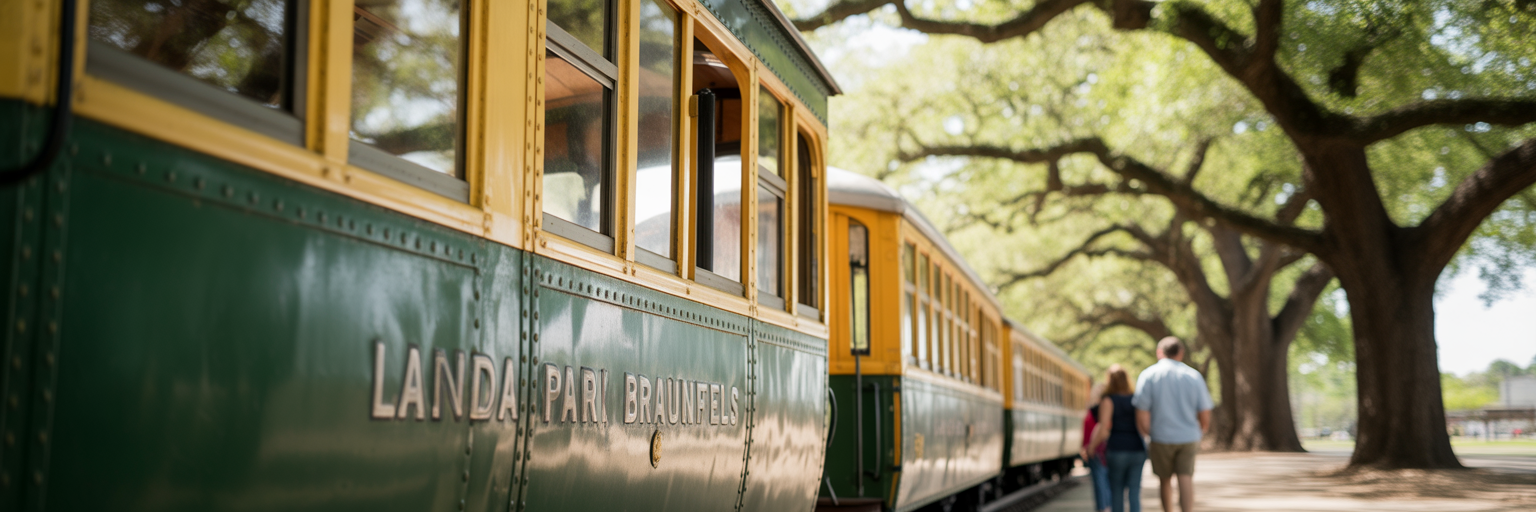 Historic miniature train in Landa Park