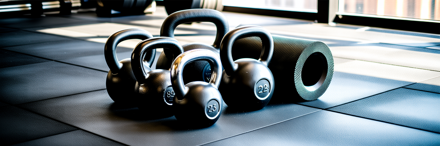 Home gym equipment ready for use