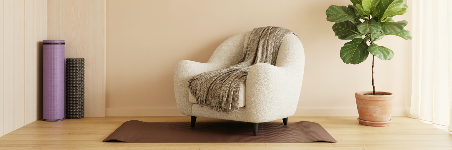 Home recovery corner with distinct zones