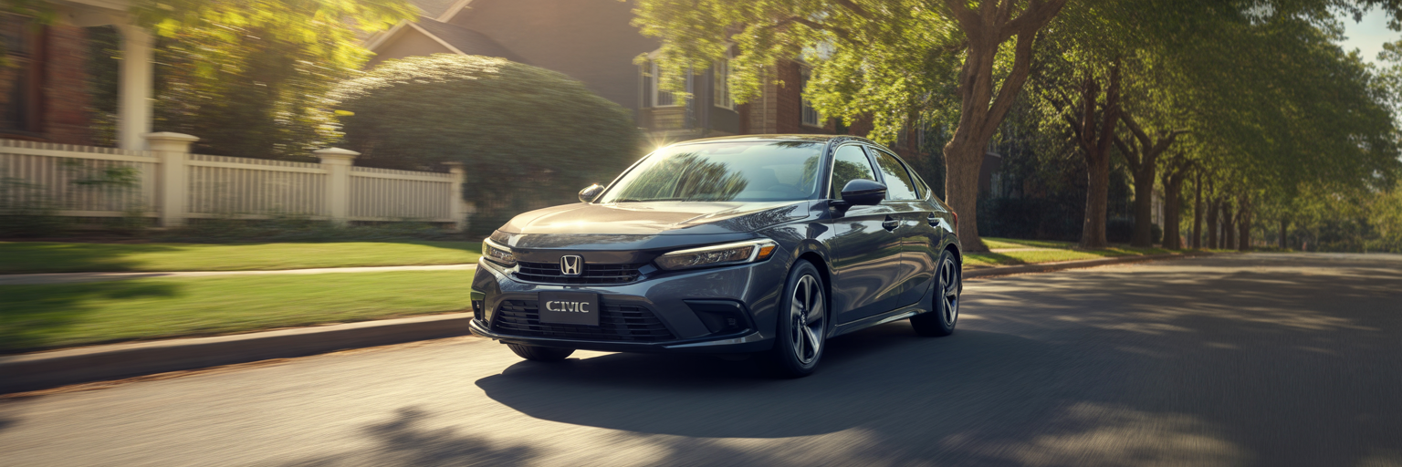Honda Civic on suburban street.