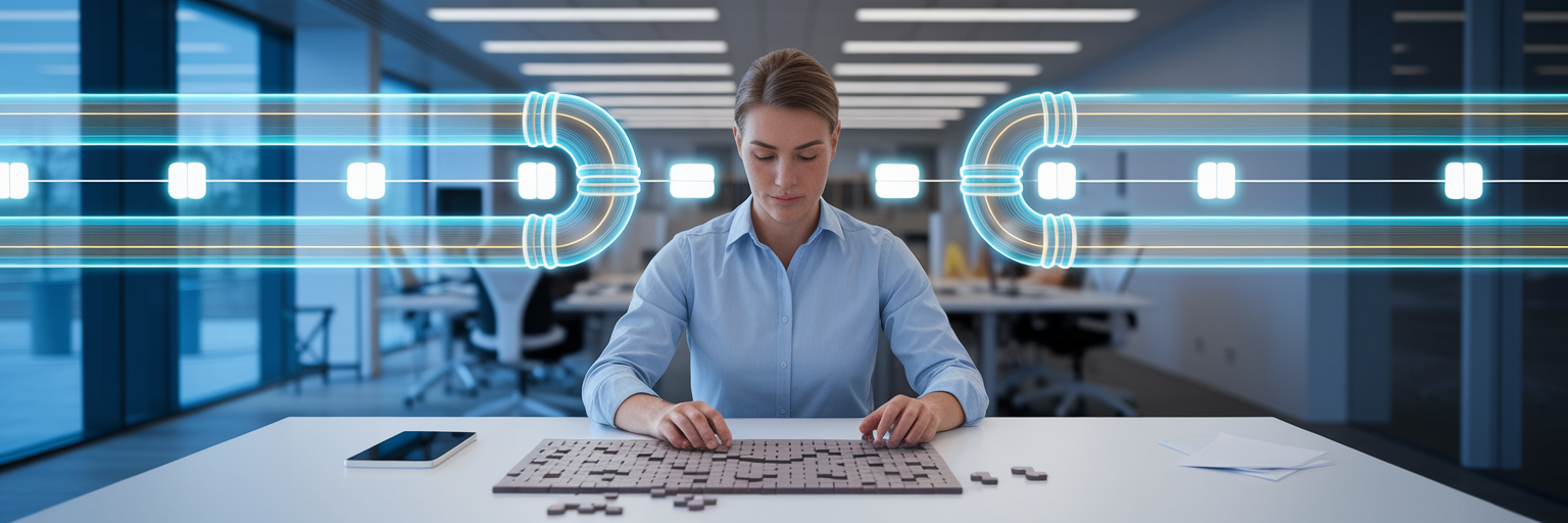 Human agent solving complex customer issues.