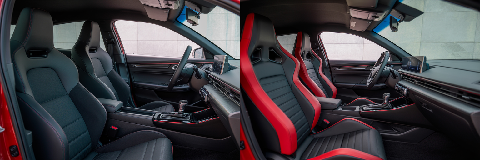 Interior comparison of Civic Si and Elantra N