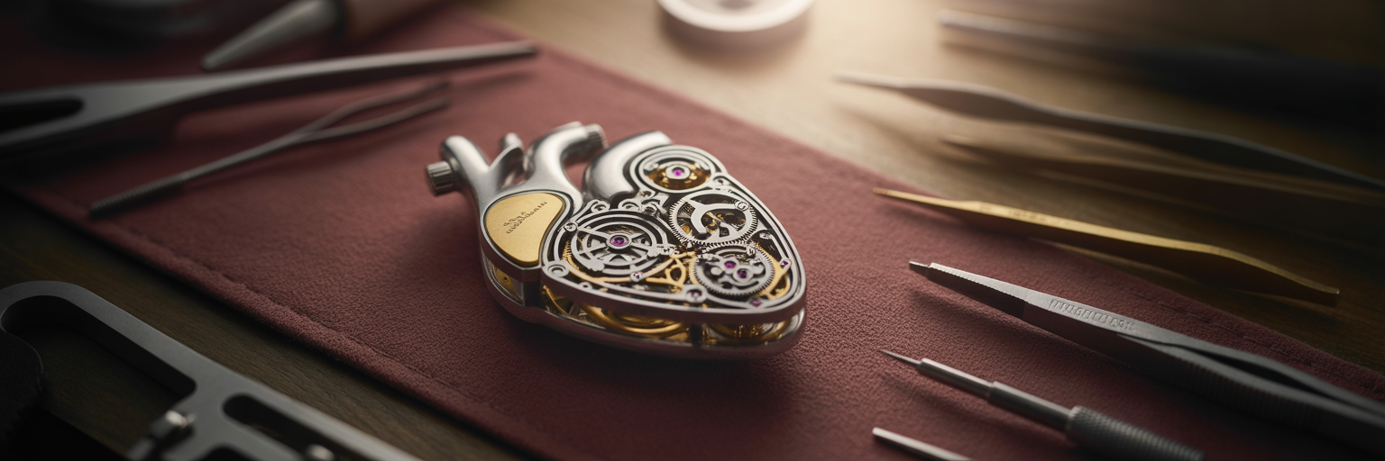 Intricate clockwork mechanism being fine-tuned.