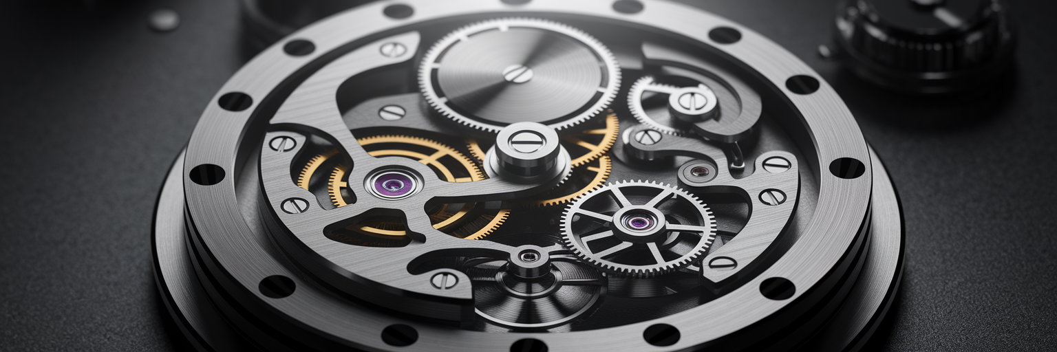 Intricate mechanical watch gears representing engine tuning.
