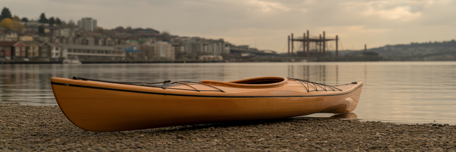 Kayak on Lake Union shore
