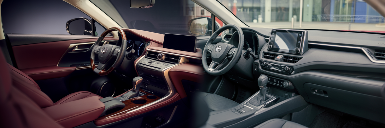 Lexus NX vs Toyota RAV4 interior comparison