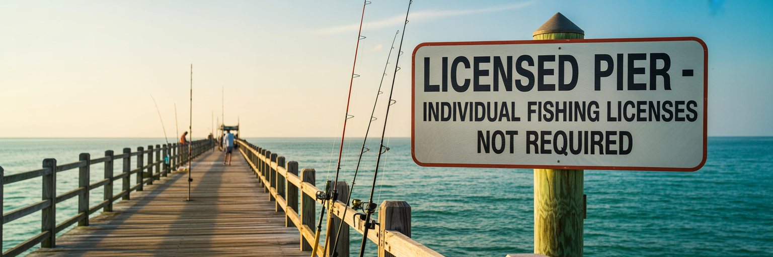 Licensed public fishing pier in Florida.