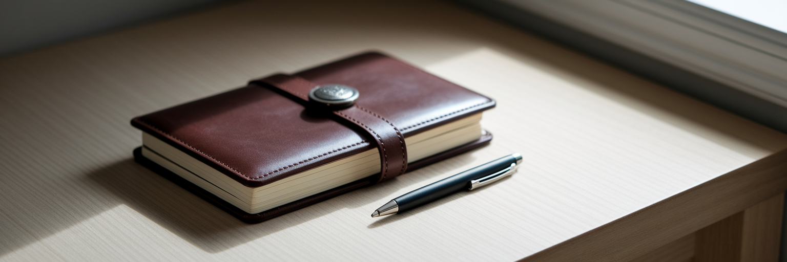 Locked personal journal on a table.