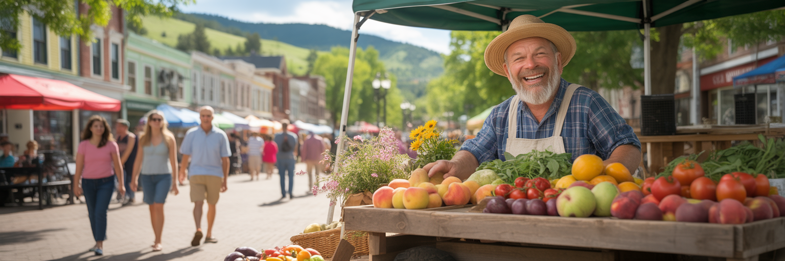 Manitou Springs farmers market scene.