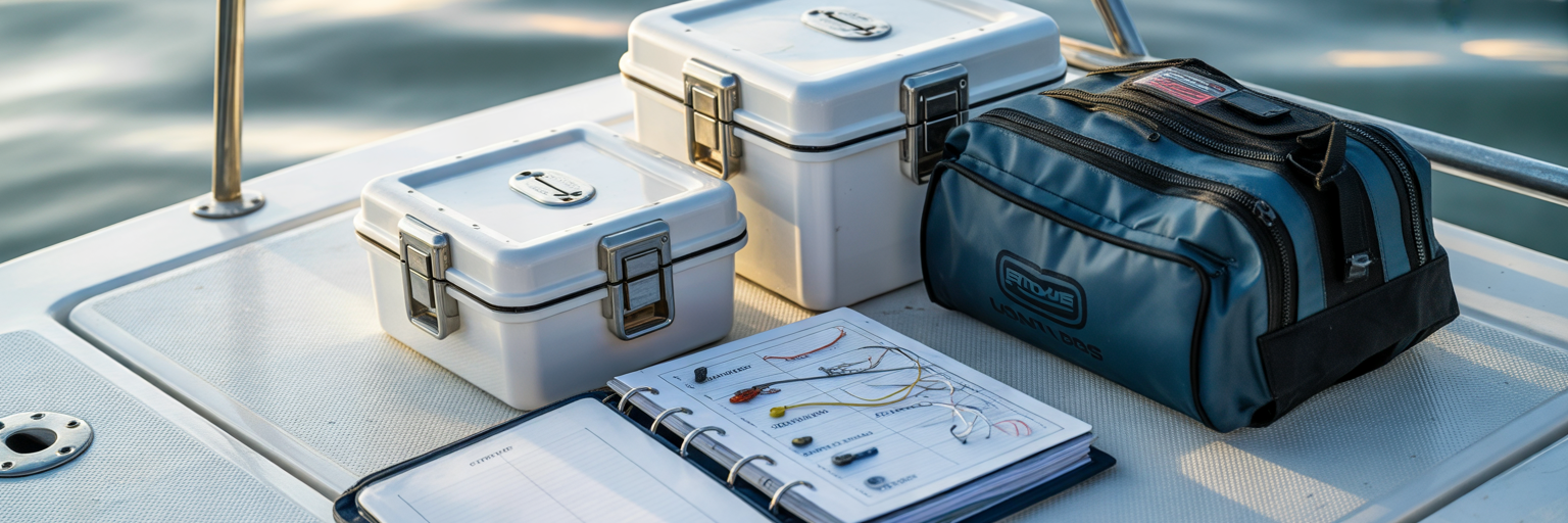 Marine-grade offshore tackle storage systems
