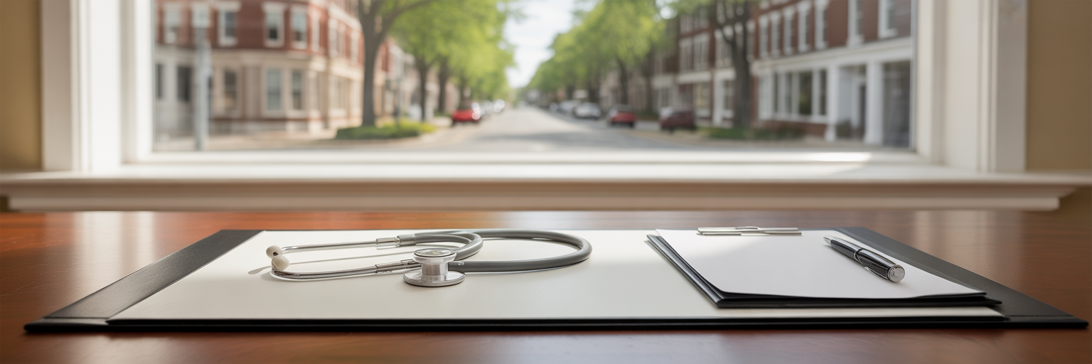 Maryland doctor's office prepared for consultation.