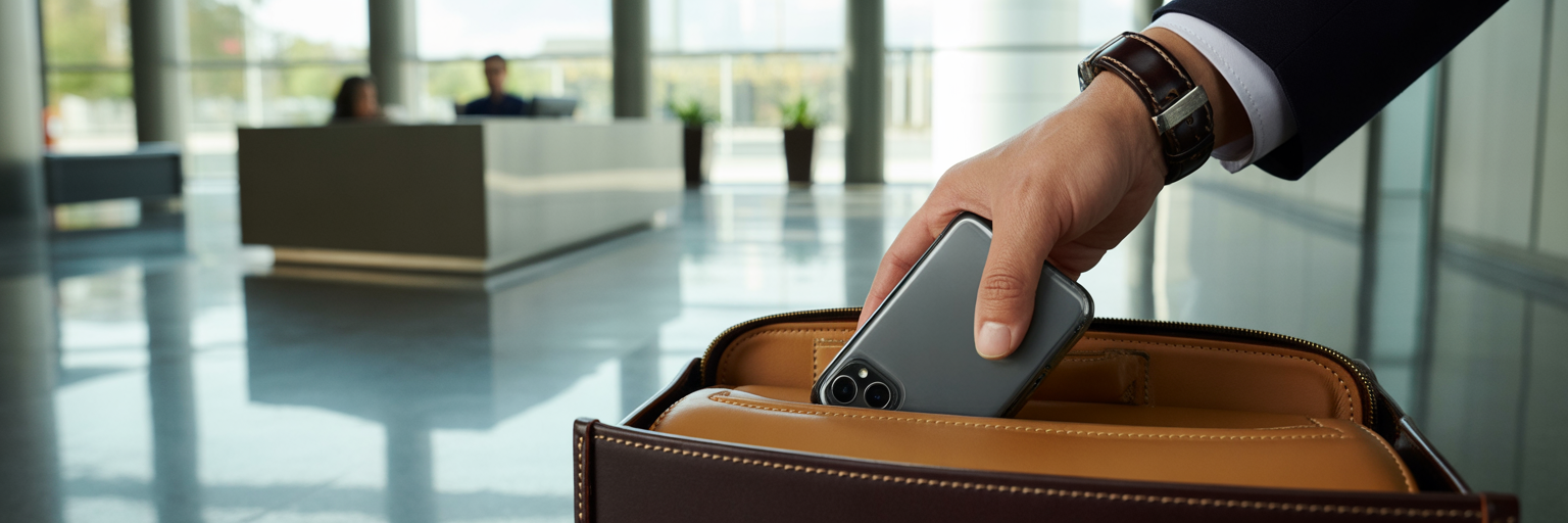 Matching phone case with luxury accessories.